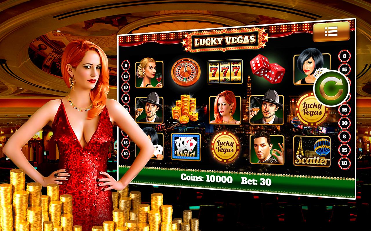 Chica sexy, juegos de casino, tragamonedas